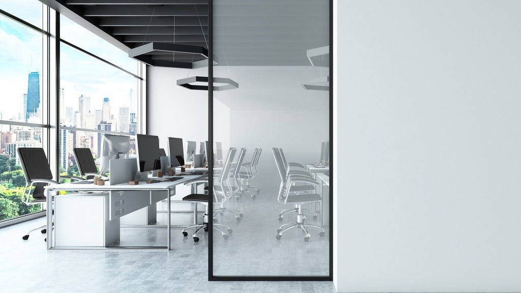 Empty boardroom in a corporate office