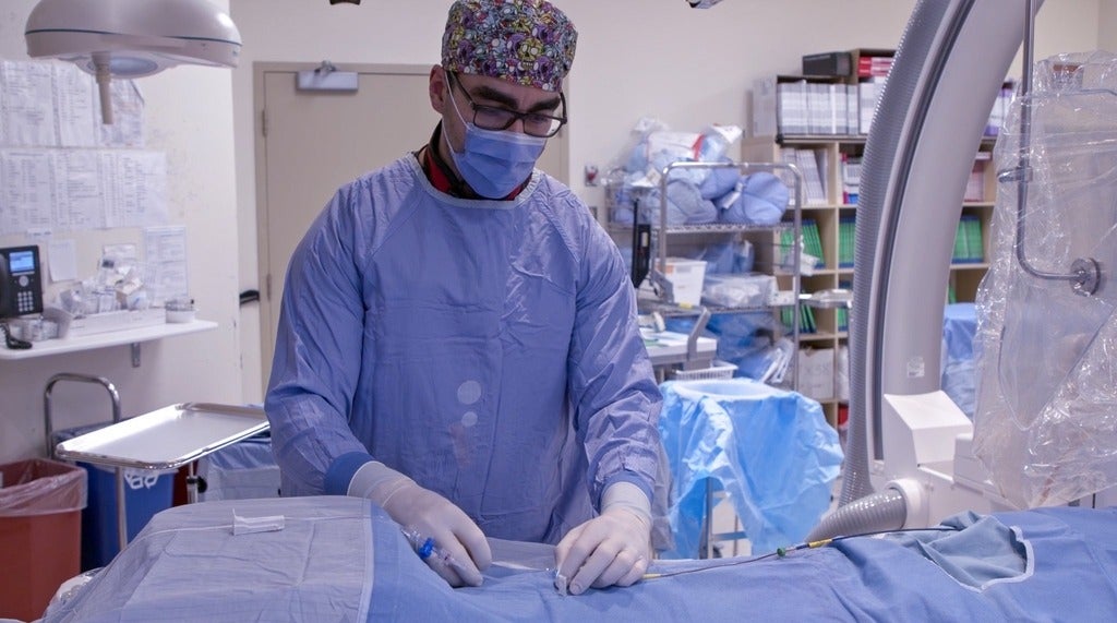 Doctor working in a lab at Vena Medical