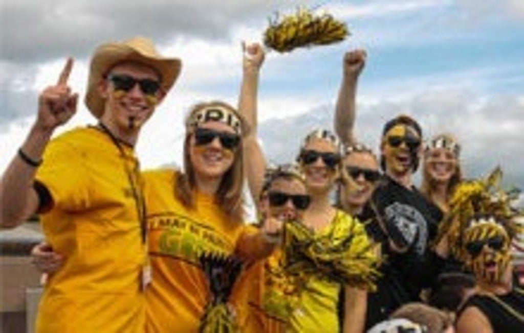 Students celebrating orientation week