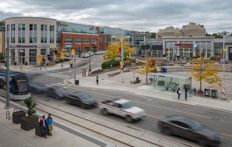Busy scene in Uptown Waterloo