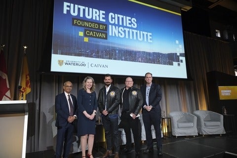From left to right: Vivek Goel, Mary Wells, Frank Cairo, Troy van Haastecht and Bruce Frayne