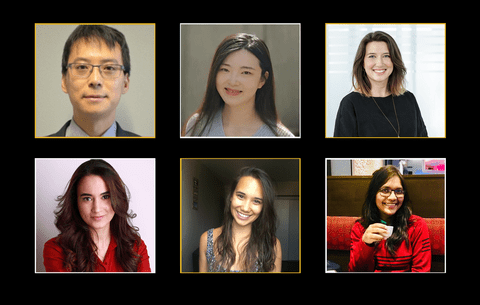 Headshots of featured PhD students