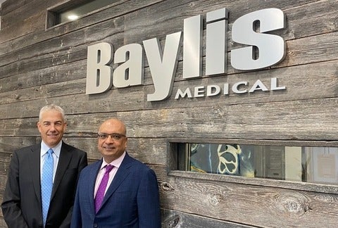 Frank Baylis, left, and Kris Shah of Baylis Medical.