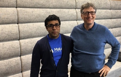 Sam Pasupalak with Bill Gates