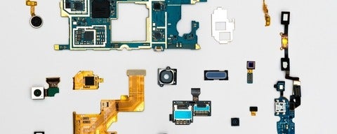 Random  hardware boards on table