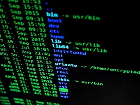 codes on a screen