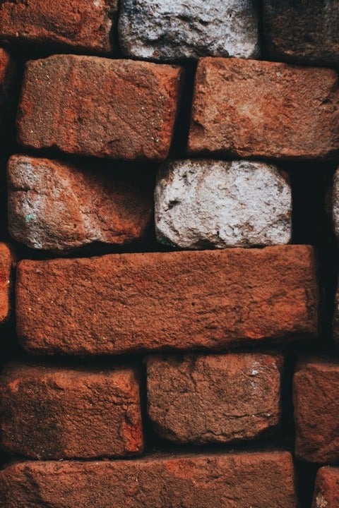 A closeup of a brick wall.