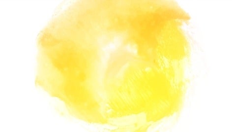 Yellow ink blotch
