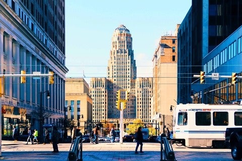 Image of Buffalo City Hall with streetscape