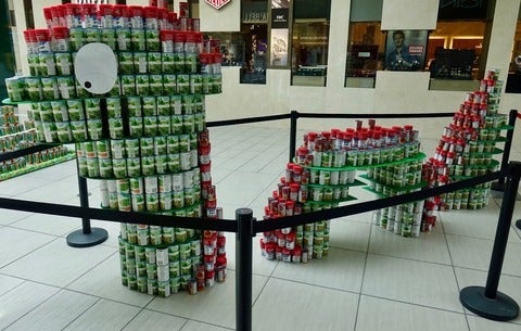 Canstruction 2018 Loch Ness Monster
