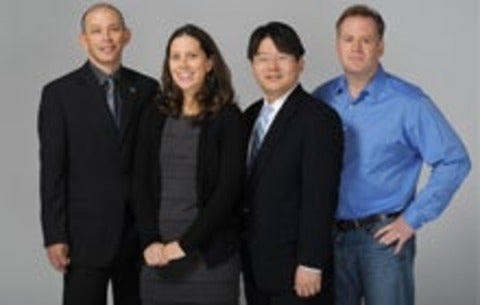 CRC honourees: Ken Stark, Abigail Scholer, Frank Gu, Jack Callaghan.