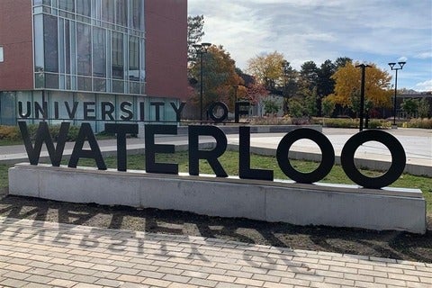 Waterloo University sign