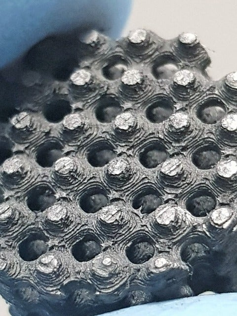 A close-up view of a new sensor material developed at Waterloo Engineering.