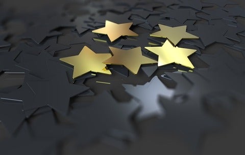 Picture of black and gold stars