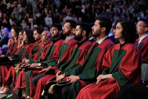 PhD graduates at convocation
