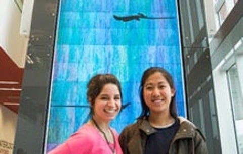 GBDA students Kareen Mezerhane and Amy Seo 