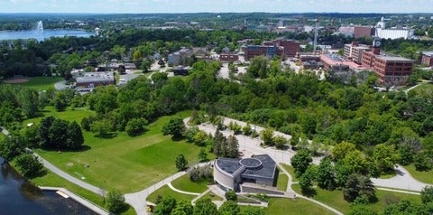 Ariel view of Peterborough, Ontario 