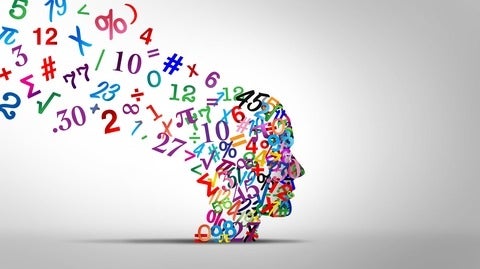 An illustration of AI and a person's head profile