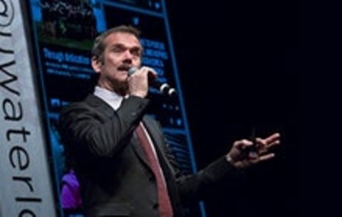 Chris Hadfield speaking at Waterloo