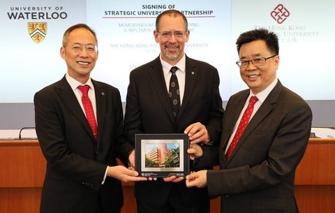 Dean of Science Bob Lemieux and Hong Kong partners