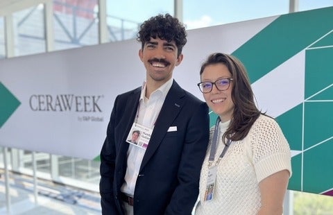 Humberto Gutierrez with another staff member.