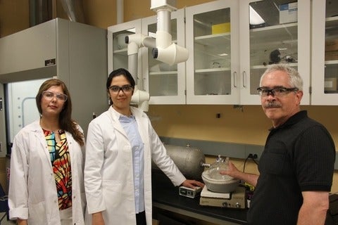 Left to right: Leila Emami Taba, Mina Mehrata. Bill Anderson