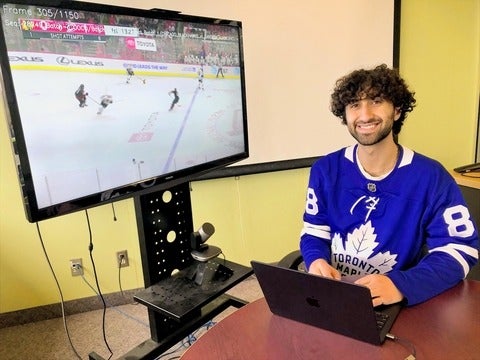 University of Waterloo Engineering master's student Liam Salass developed an AI-based system that improved puck detection when a
