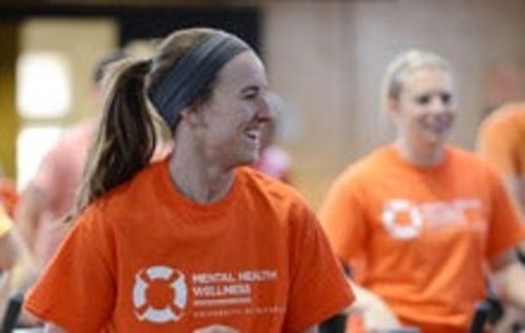 Student wearing Mental Health Awareness T-shirt