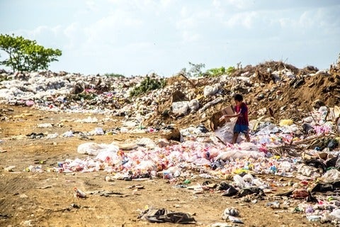 Plastic dumped 