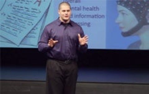 Matt Vonk presents at last year's competition