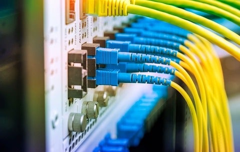 USB cords attached to a computer