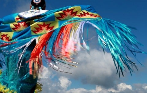An Indigenous dancer