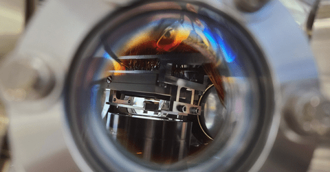 Close up of vacuum chamber