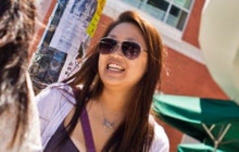 UWaterloo student at World of Waterloo during orientation