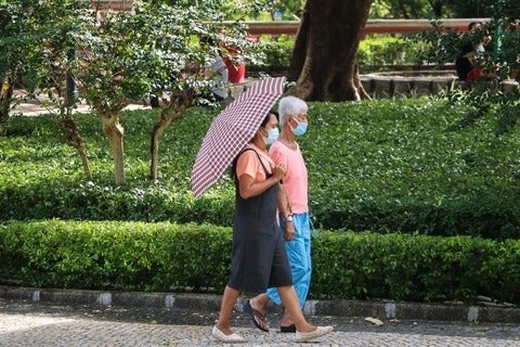 Couple walking