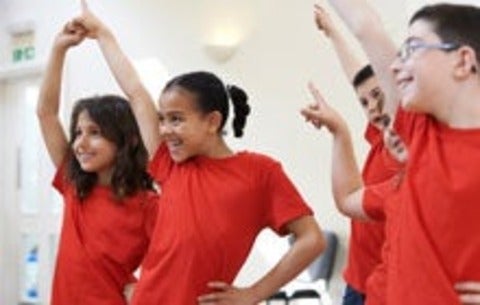 Children in gym class