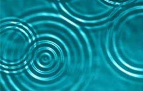 Ripples spreading in water