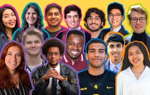 Collage of spring 2023 valedictorians