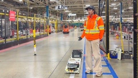 Co-op student on the manufacturing floor at Toyota
