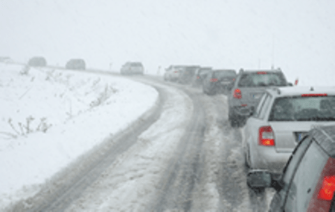 Traffic in Snow Storm