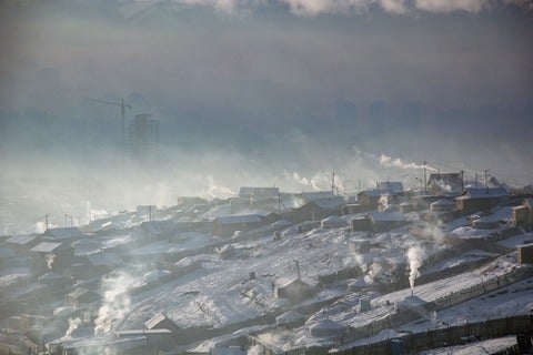 Ger district in Mongolia