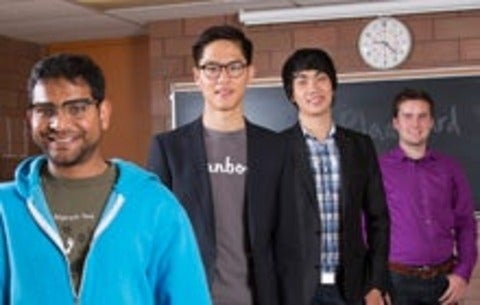 The planboard team: Suraj Srinivas, William Zhou, Tony Cui and Ryan McKay.