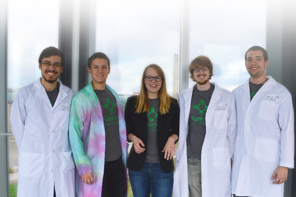 Andrew Martinko, Derek Jouppi, Rachel Pautler, Hayden Soboleski and Chad Sweeting of Suncayr