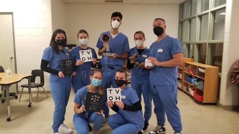 School of Optometry and Vision Science student volunteers