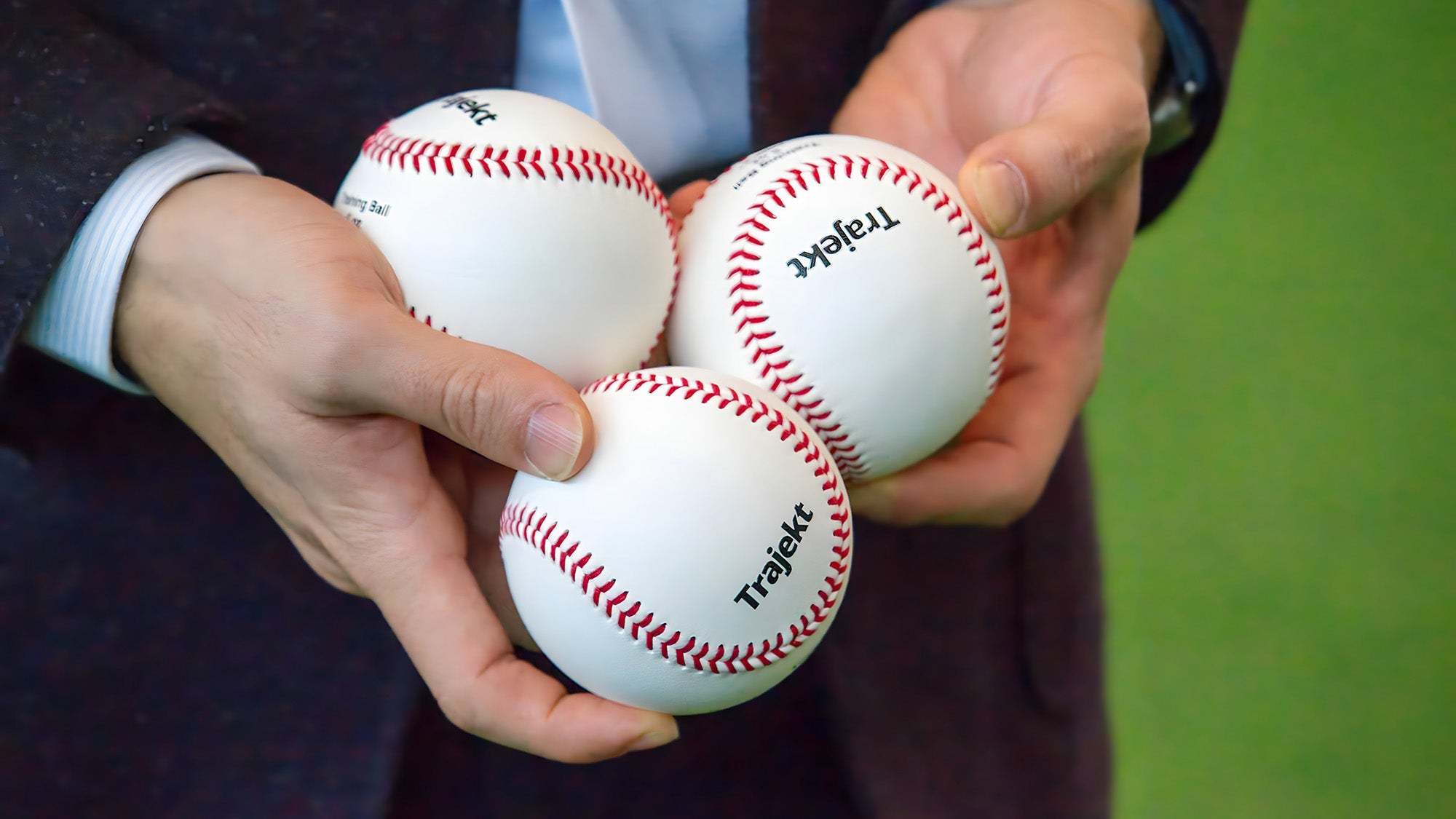 Baseballs with the Trajekt logo