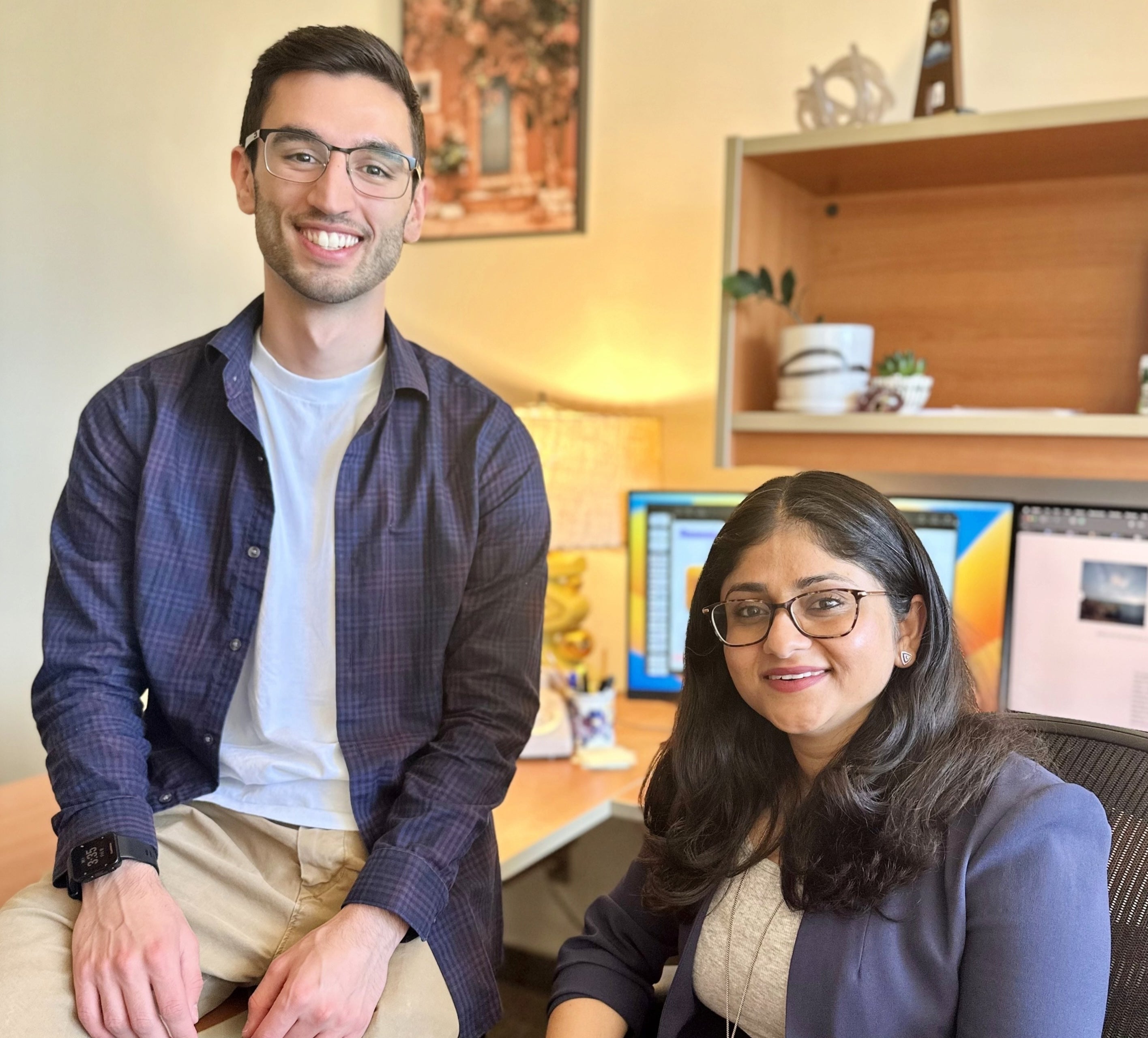 University of Waterloo researchers Troy Zada (left) and Dr. Sirisha Rambhatla. (University of Waterloo)