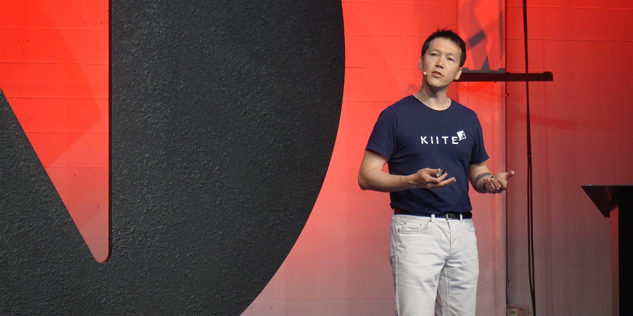 Joseph Fung speaking to crowd