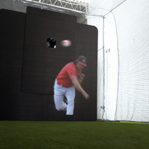 Simulation throwing a baseball