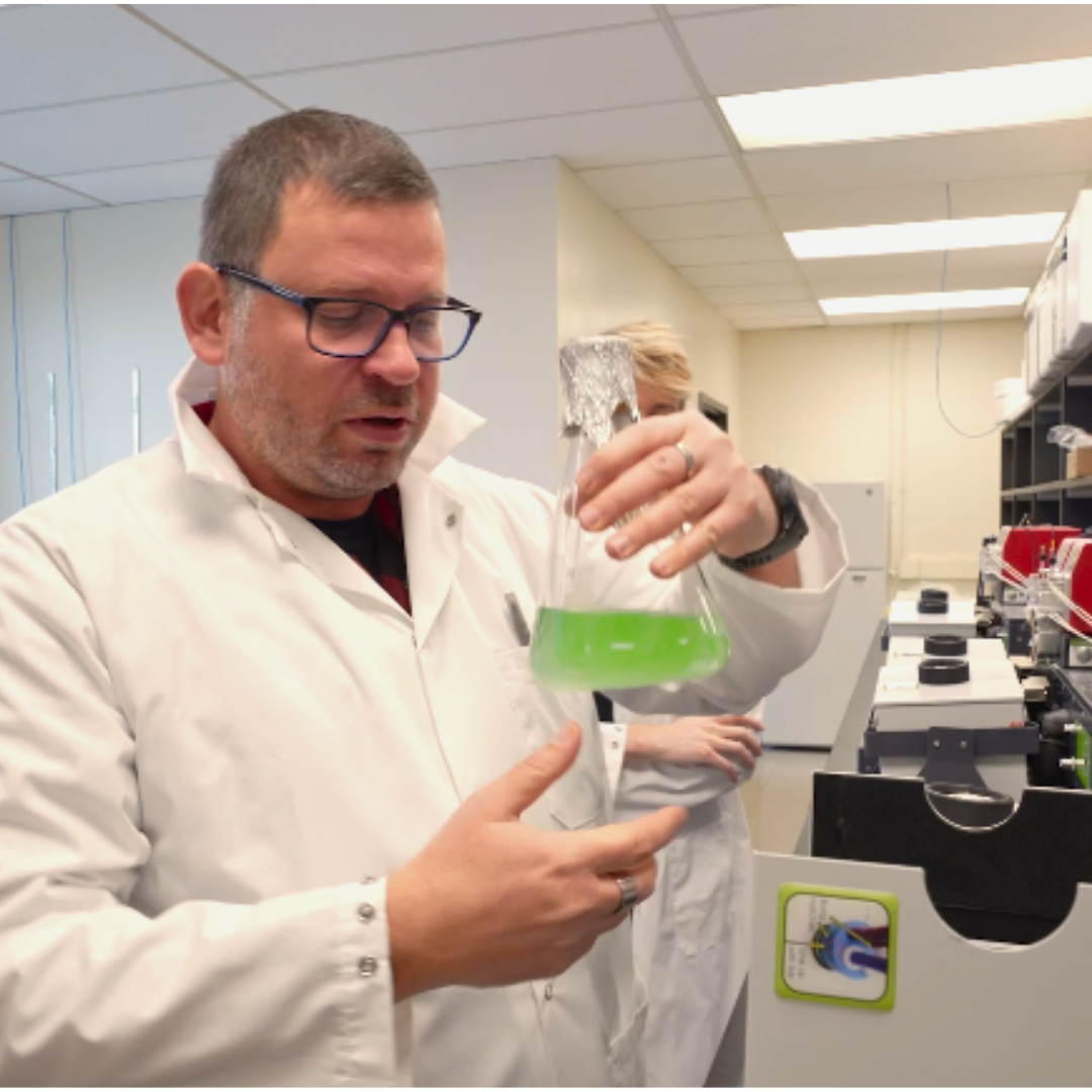 Dr. Jozef Nissimov conducting a lab experiment.