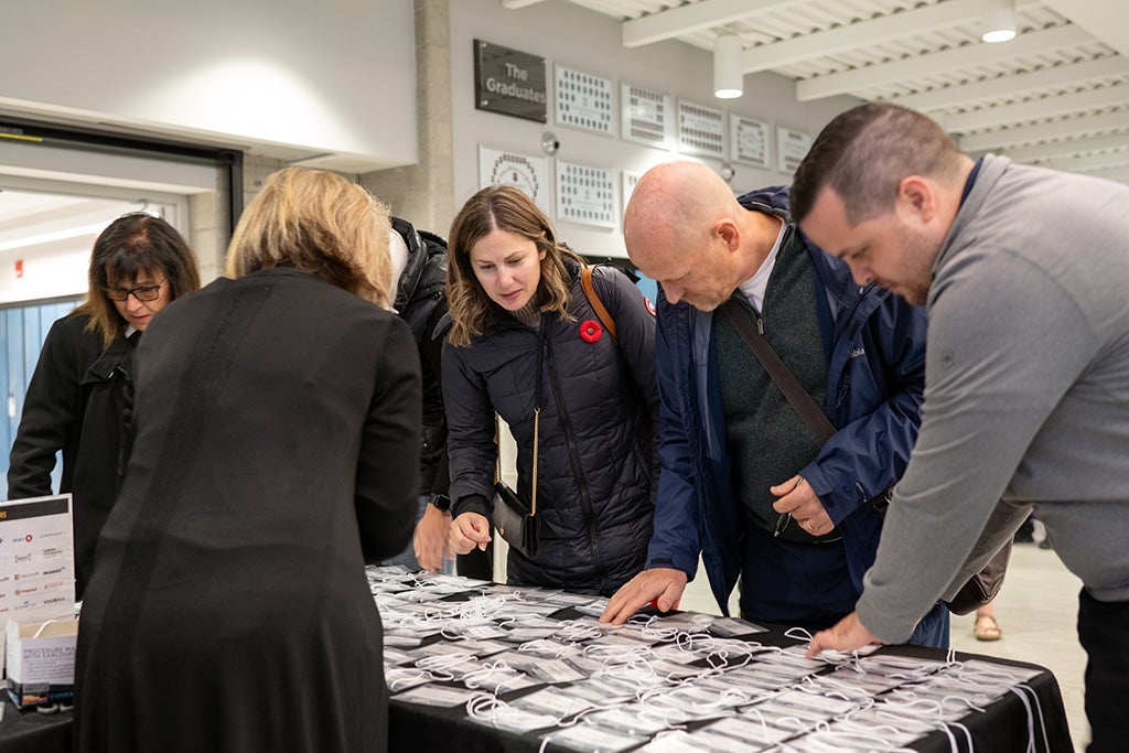 AI Workshop attendees at sign up table